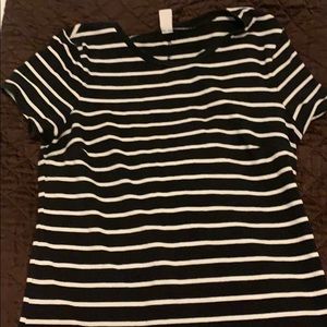 Skin tight black and white dress